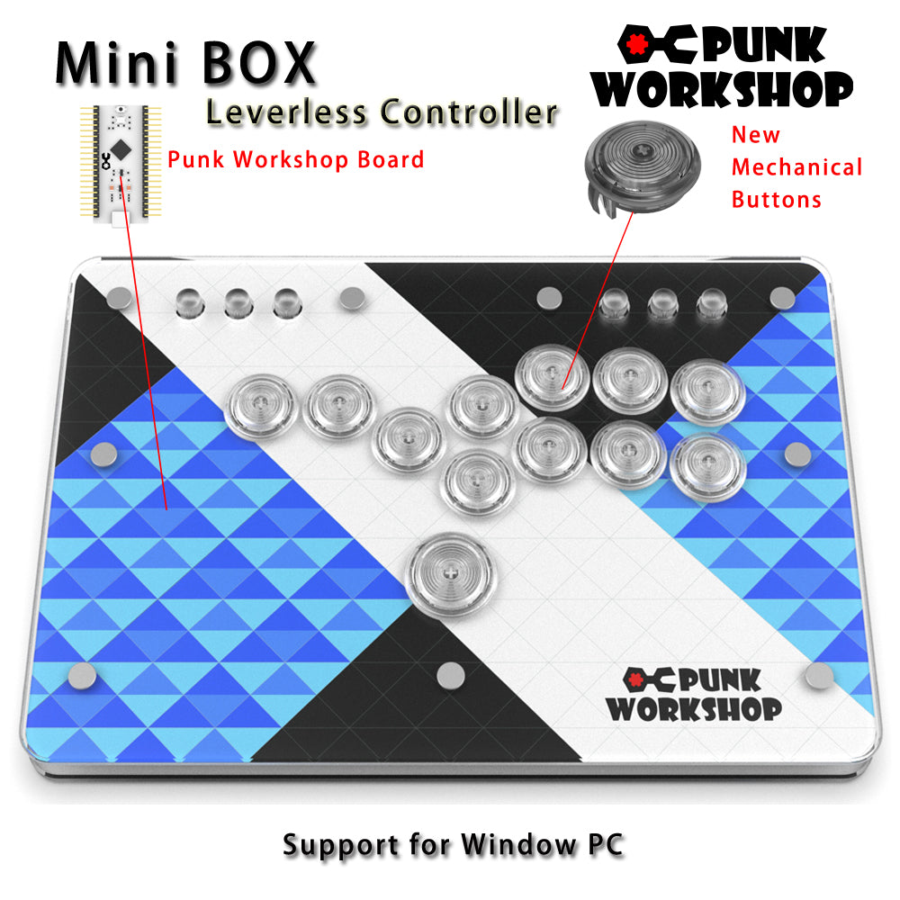 Punk Workshop Fighting Stick Controller Mini HitBox V3 SOCD Mechanical Button Support PC/Android PS5 PS4 Xbox WII Switch