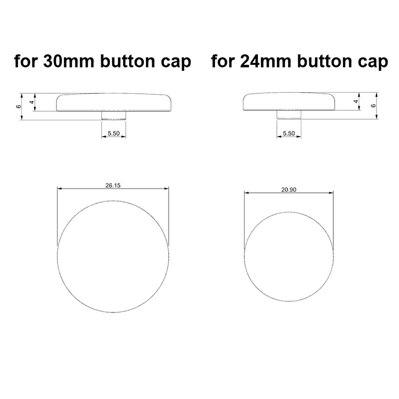 350pcs per lot Arcade Replacement 24mm 30mm Colorful Button Caps for Mechanical PushButtons Cherry Switches Caps Kailh TTC Razer Switches Cap