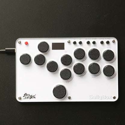 Mini HitBox SallyBox LED Light SOCD Fighting Stick Controller WASD Mixbox Mechanical Switches Support PC Xinput PS3 DInput Turbo