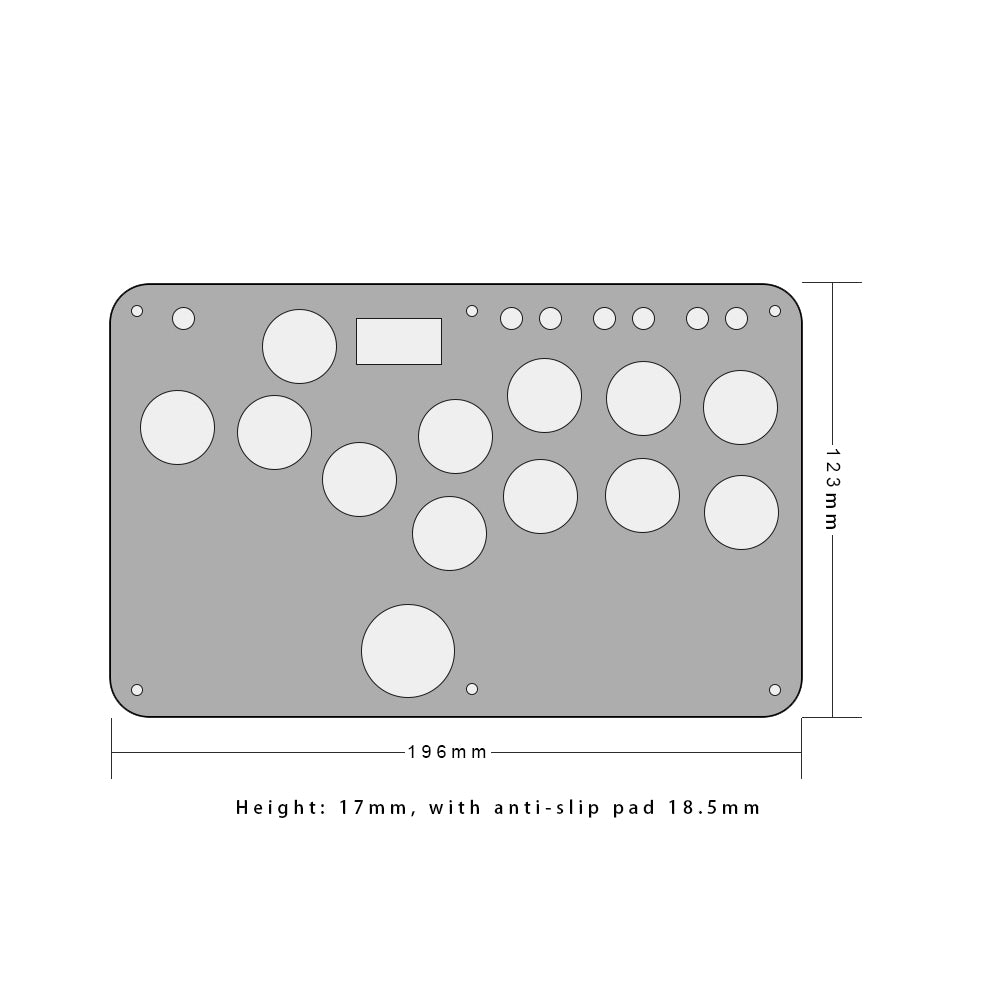 Mini HitBox SallyBox LED Light SOCD Fighting Stick Controller WASD Mixbox Mechanical Switches Support PC Xinput PS3 DInput Turbo