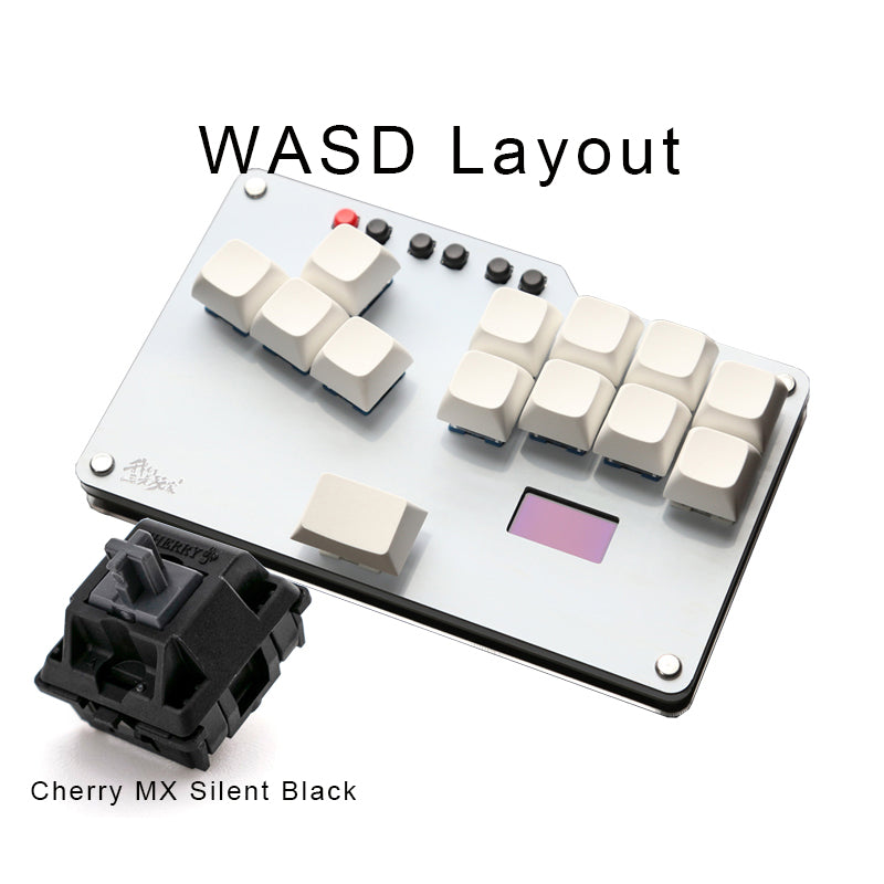 Pocket Mini HitBox SOCD Fighting Stick Controller WASD Mixbox Mechanical Switches Keys Support PC Xinput PS3 DInput Switch Turbo Function