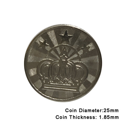 100pcs Arcade Game Coin Token Stainless Steel Coin Tokens Custom Tokens for Arcade MAME JAMMA Amusement Cabinet Vending Machines