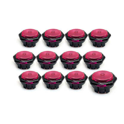 1pcs30mm 11pcs24mm Sinoarcade Low Profile Mechanical Buttons Black with Kailh Full POM Switches Hot-swappable for Arcade Hitbox Snackbox Fightbox