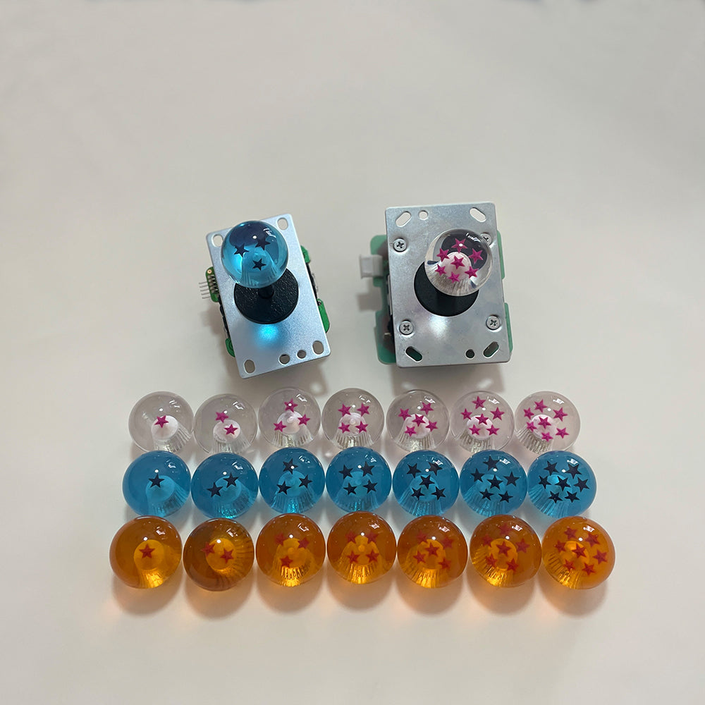 Arcade Replace 35mm Dragon Ball  Dragon Star Balltop Clear Ball Top Handle Joystick Topball for ZIPPY SANWA SEIMITSU Hori Crown M6 Joystick