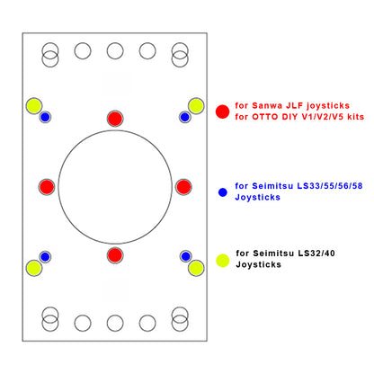 Arcade Joystick Flat Plate Converter Sanwa Mounting Plate Seimitsu Mounting Plate for Crown Fujin Alpha KAZE IL HAPP Joystick