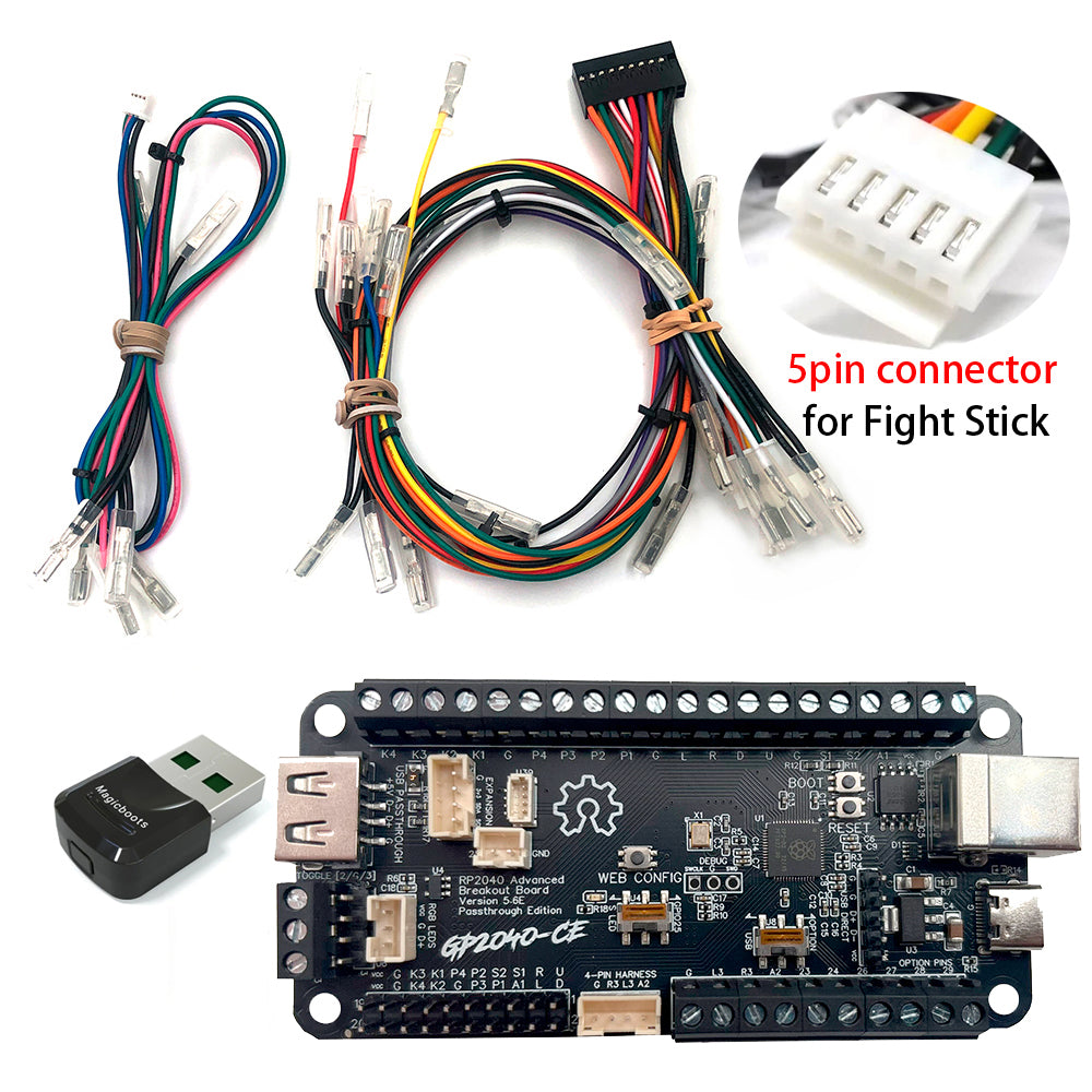 GP2040-CE Open Source RP2040 Advanced Breakout Board USB Passthrough Edition for Arcade Hitbox Mixbox Slimbox DIY Fighting StickFor PC PS4PS5