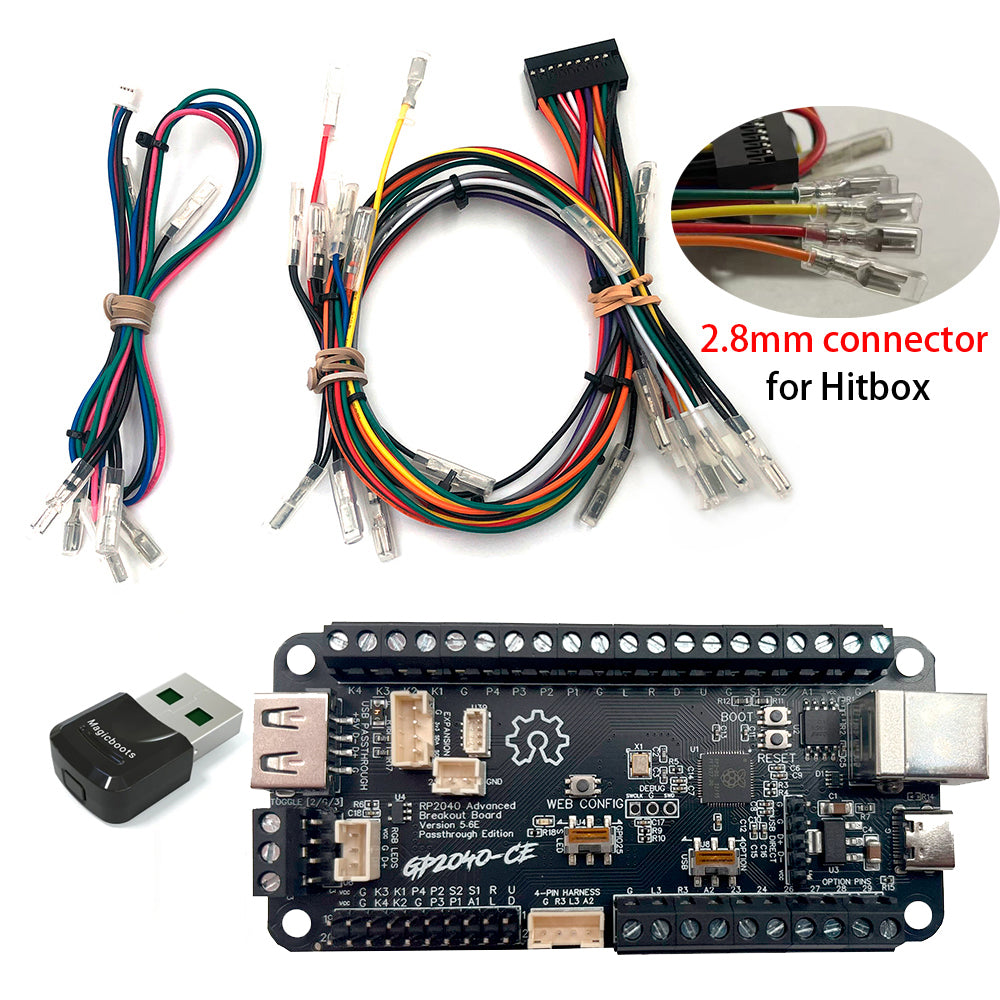 GP2040-CE Open Source RP2040 Advanced Breakout Board USB Passthrough Edition for Arcade Hitbox Mixbox Slimbox DIY Fighting StickFor PC PS4PS5