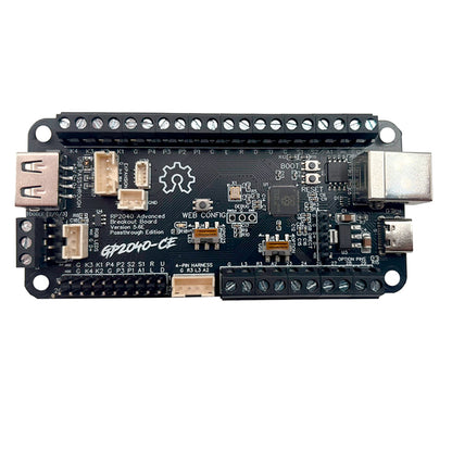 GP2040-CE Open Source RP2040 Advanced Breakout Board USB Passthrough Edition for Arcade Hitbox Mixbox Slimbox DIY Fighting StickFor PC PS4PS5