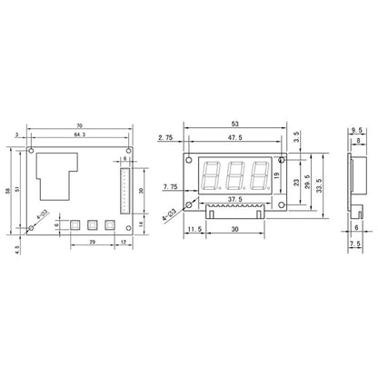 JY-17B 3-digits timer board coin operated Timer Control Board power Supply for coin acceptor selector device washing machines