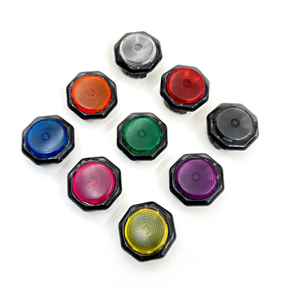 1pcs30mm 11pcs24mm Sinoarcade Low Profile Mechanical Buttons Black with Kailh Full POM Switches Hot-swappable for Arcade Hitbox Snackbox Fightbox