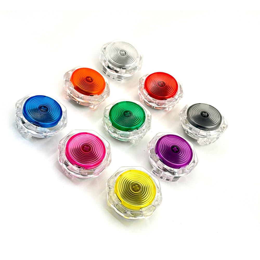 8pcs/lot Sinoarcade Low Profile Mechanical Buttons Crystal with Kailh Full POM Switches Hot-swappable for Arcade Hitbox Snackbox Fightbox