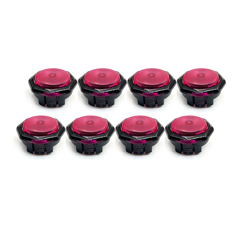 8pcs/lot Sinoarcade Low Profile Mechanical Buttons Black with Kailh Full POM Switches Hot-swappable for Arcade Hitbox Snackbox Fightbox