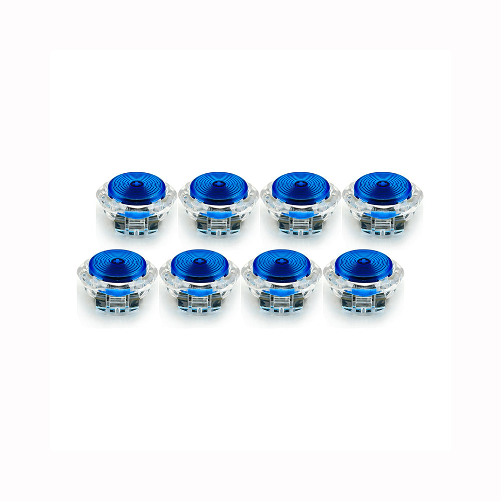8pcs/lot Sinoarcade Low Profile Mechanical Buttons Crystal with Kailh Full POM Switches Hot-swappable for Arcade Hitbox Snackbox Fightbox