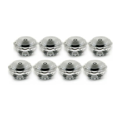 8pcs/lot Sinoarcade Low Profile Mechanical Buttons Crystal with Kailh Full POM Switches Hot-swappable for Arcade Hitbox Snackbox Fightbox