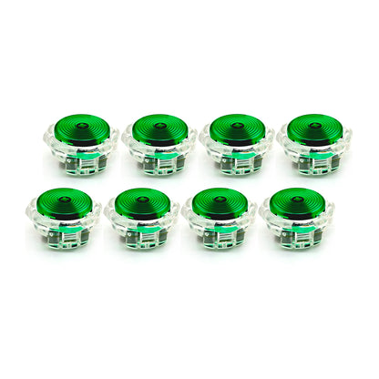 8pcs/lot Sinoarcade Low Profile Mechanical Buttons Crystal with Kailh Full POM Switches Hot-swappable for Arcade Hitbox Snackbox Fightbox