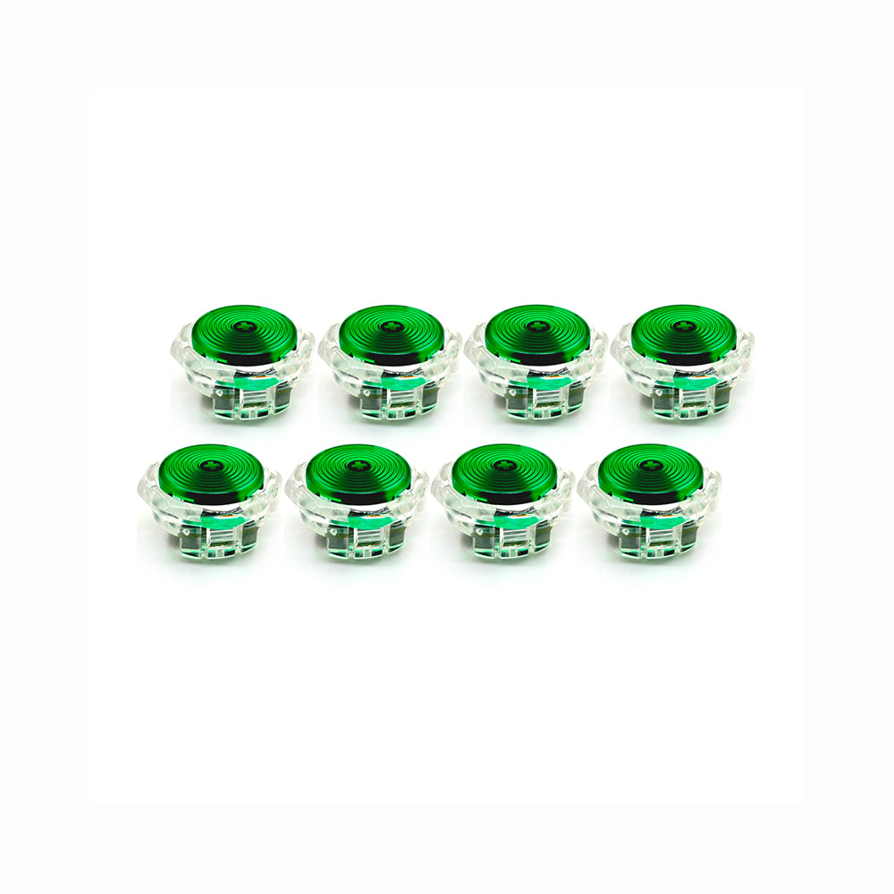 8pcs/lot Sinoarcade Low Profile Mechanical Buttons Crystal with Kailh Full POM Switches Hot-swappable for Arcade Hitbox Snackbox Fightbox