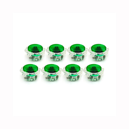 8pcs/lot Sinoarcade Low Profile Mechanical Buttons Crystal with Kailh Full POM Switches Hot-swappable for Arcade Hitbox Snackbox Fightbox