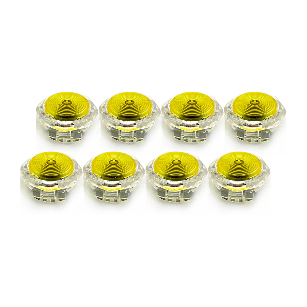 8pcs/lot Sinoarcade Low Profile Mechanical Buttons Crystal with Kailh Full POM Switches Hot-swappable for Arcade Hitbox Snackbox Fightbox