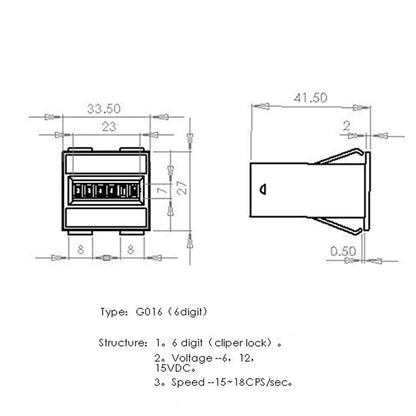 Arcade 6 Digits 12V Mechanical Coin Counter Meter Coin Meter for Coin Acceptor Arcade MEME Cabinet Pinball Game Vending Machines