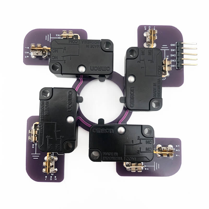 Replaced JLF PCB for Sanwa TP-MA PCB Board Omron .187" Microswitches Hot Swap Joystick Board for OTTO DIY V2 V5 Kit