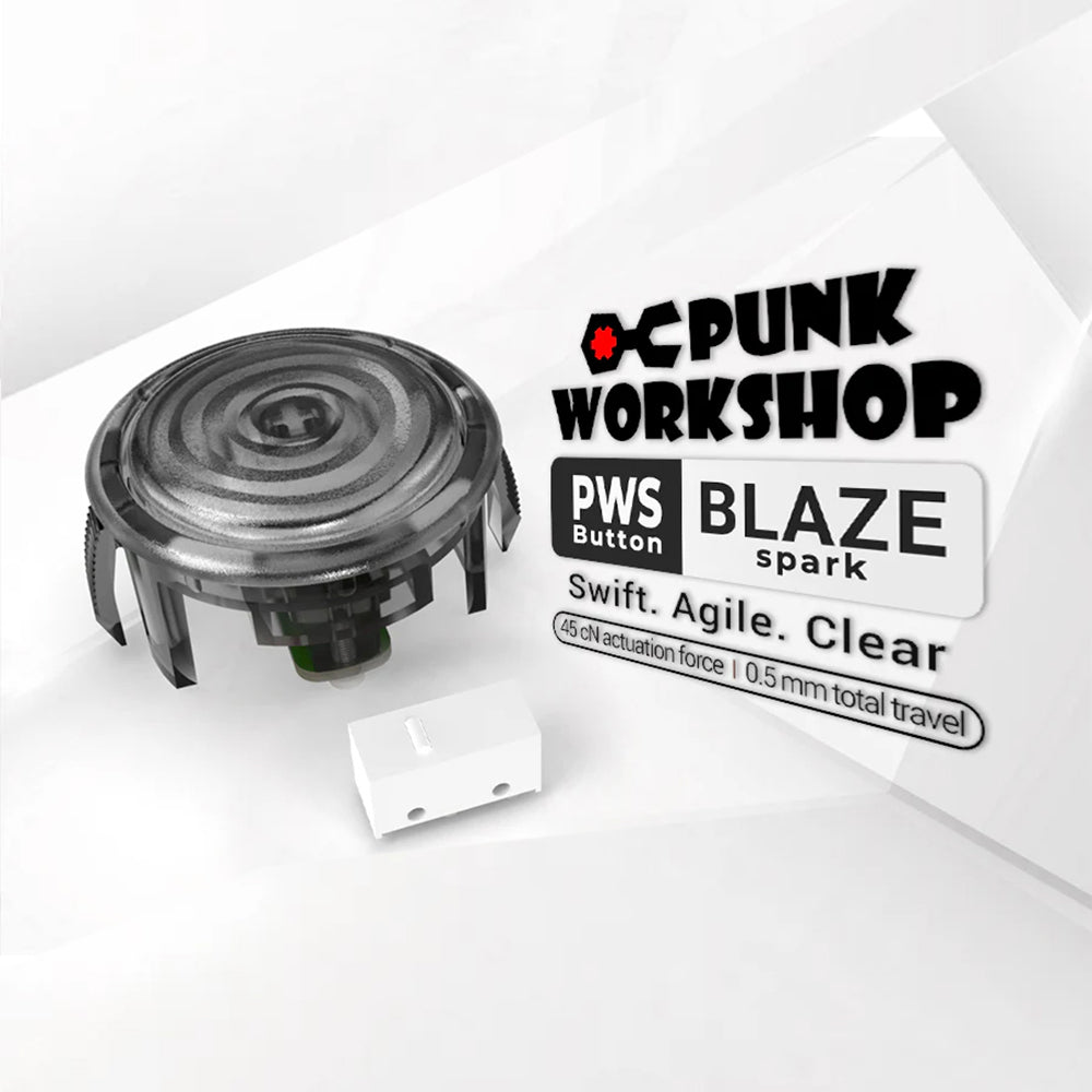14PCS 24mm & 2PCS 30mm PUNK WORKSHOP PWS Blaze Spark Buttons with Hotswapable Switch for Arcade Game Machine Fight Stick Hitbox