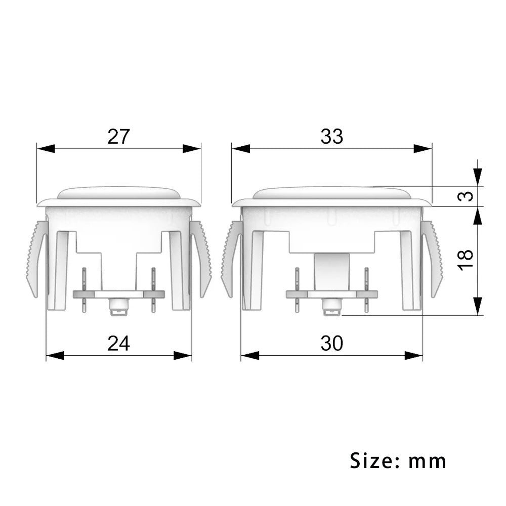 14PCS 24mm & 2PCS 30mm PUNK WORKSHOP PWS Blaze Spark Buttons with