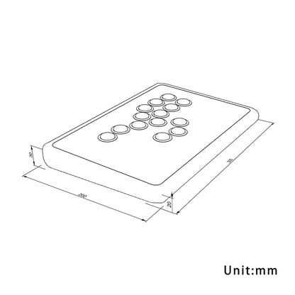 Punk Workshop Newest Mini Box PWS R14 Leverless Controller Support for PC/P S5 With PWS Blaze Spark Buttons Handle Fight Console
