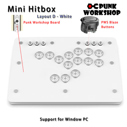 Punk Workshop Fighting Stick Controller Mini HitBox V3 SOCD Mechanical Button Support PC/Android PS5 PS4 Xbox WII Switch