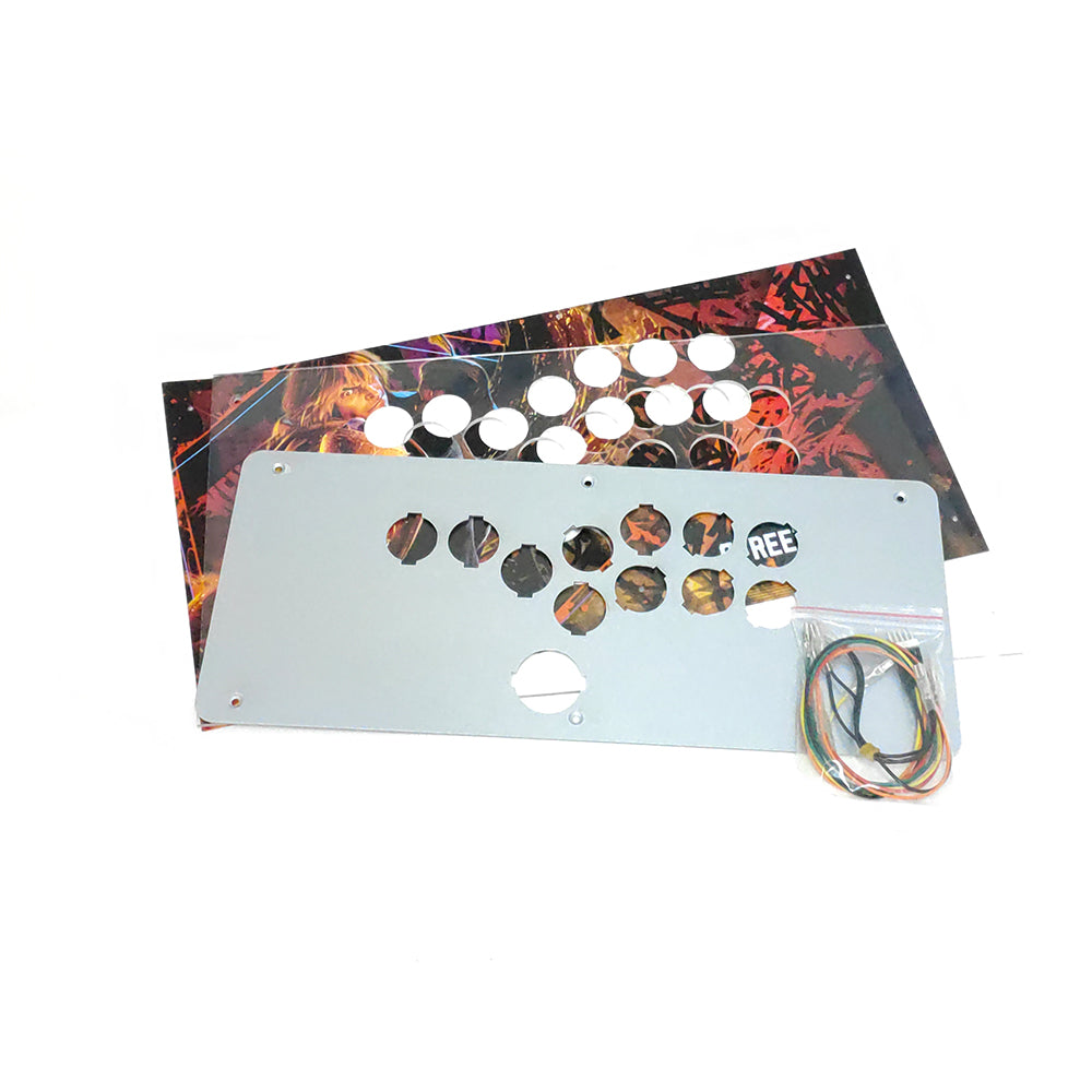Sinoarcade Hitbox Clear Plexi Cover and Metal Plate Conversion Kit with Cable For QANBA Obsidian 2 Q7 Fight Stick DIY to Hitbox