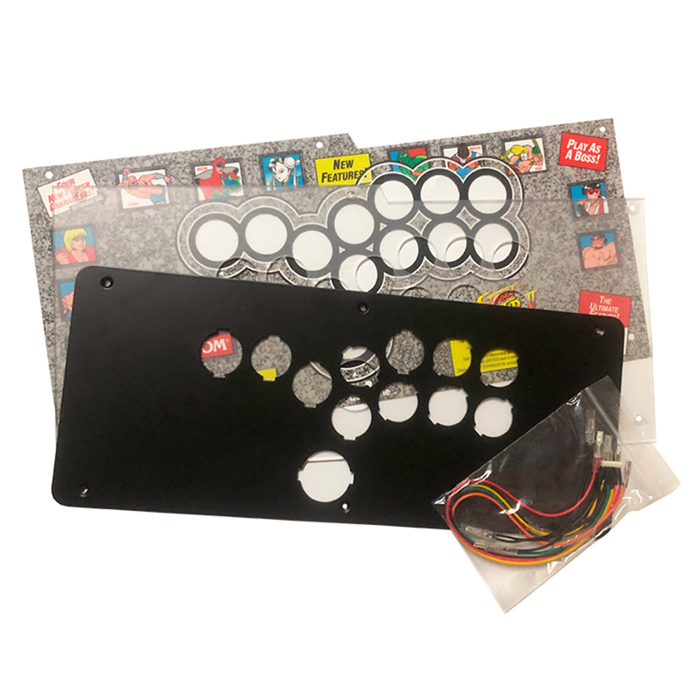 Sinoarcade Hitbox Clear Plexi Cover and Metal Plate Conversion Kit with Cable For QANBA Obsidian Pearl Fight Stick DIY to Hitbox