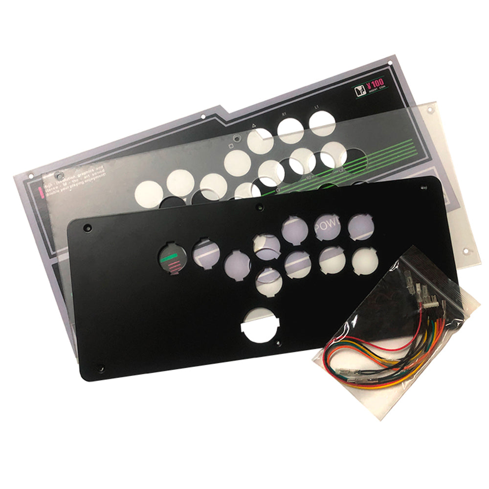 Computer Plexi Panel Kit Sinoarcade Hitbox Clear Plexi Cover and Metal Plate Conversion Kit wit