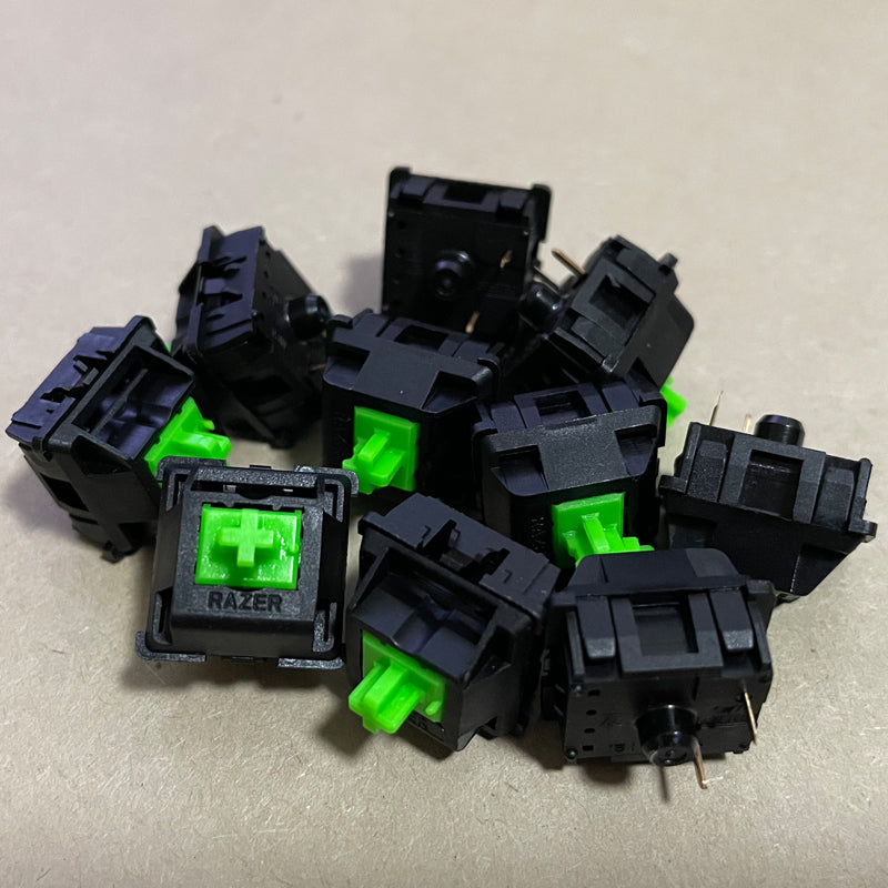 10pcs Original Razer Green Mechanical Switches Replacement for HBFS Pushbutton Mechanical Pushbutton Razer Green SwitchKeyboard