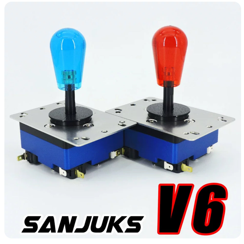 Arcade 8PIN Socket Korean SANJUKS V6 Lever Mid Collar Aluminum Alloy Customized Joystick Competition Fighting Stick