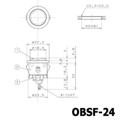 8pcs Original Sanwa OBSF-30 OBSF-24 Push Button for Arcade MAME game DIY parts 13 colors available