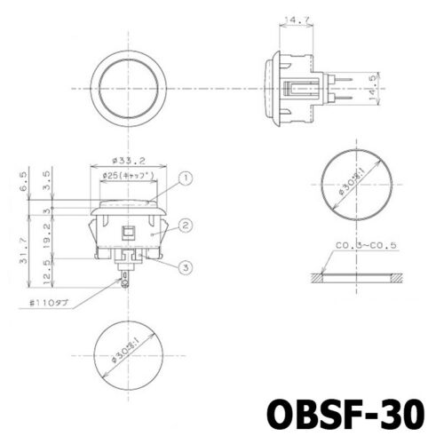 8pcs Original Sanwa OBSF-30 OBSF-24 Push Button for Arcade MAME game DIY parts 13 colors available