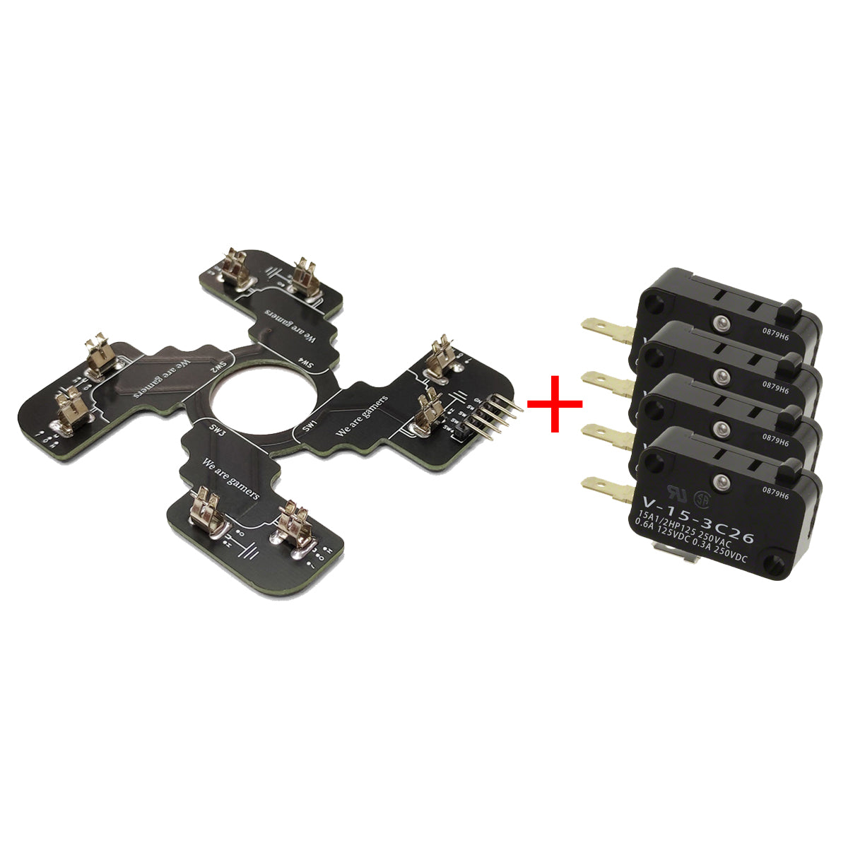 Replaced JLF PCB for Sanwa TP-MA PCB Board Omron .187" Microswitches Hot Swap Joystick Board for OTTO DIY V2 V5 Kit