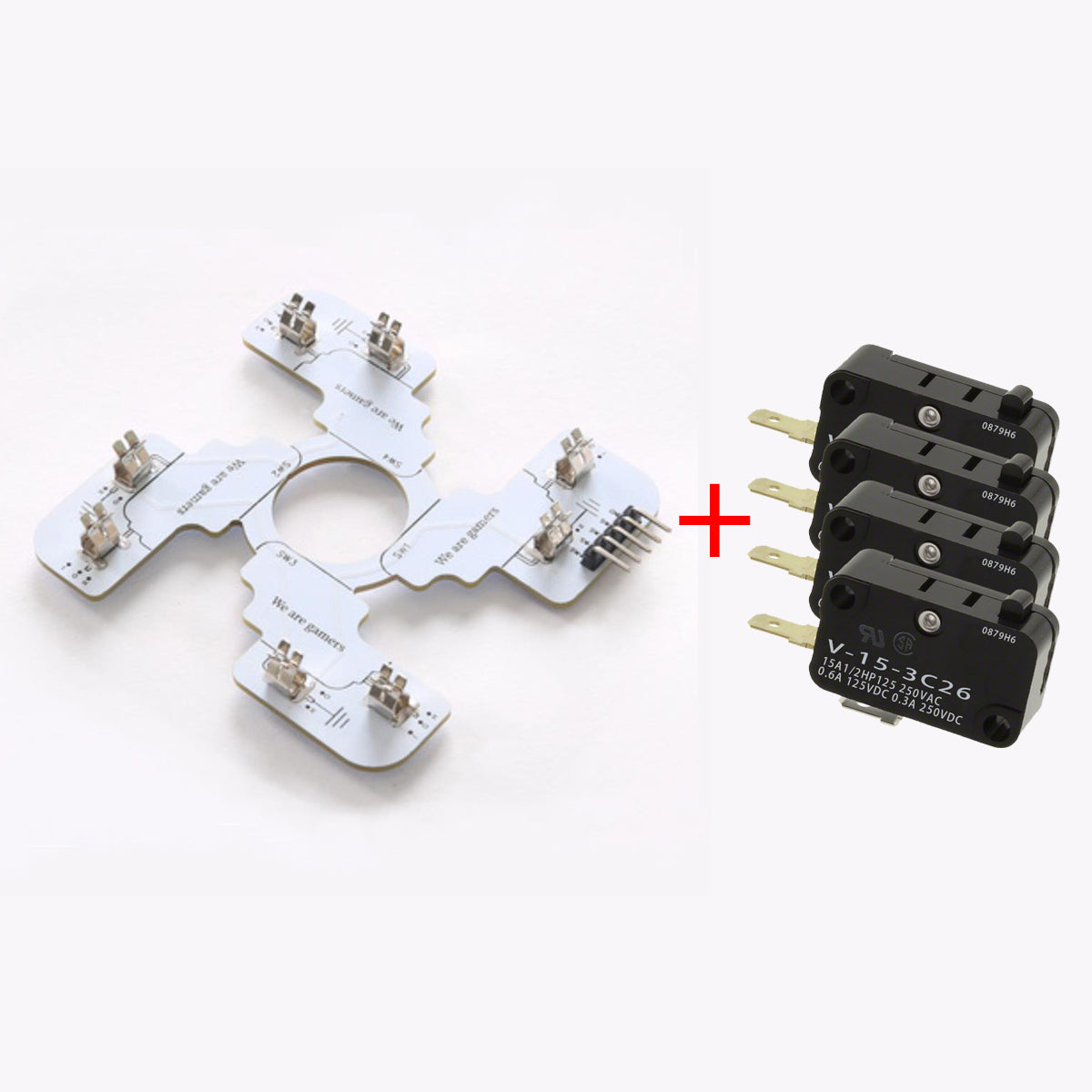Replaced JLF PCB for Sanwa TP-MA PCB Board Omron .187" Microswitches Hot Swap Joystick Board for OTTO DIY V2 V5 Kit