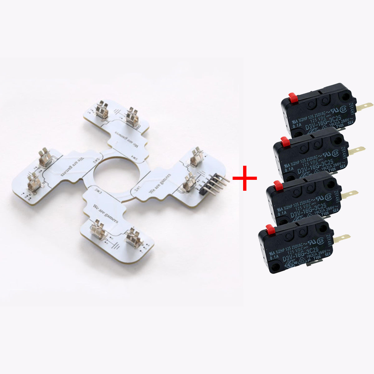 Replaced JLF PCB for Sanwa TP-MA PCB Board Omron .187" Microswitches Hot Swap Joystick Board for OTTO DIY V2 V5 Kit