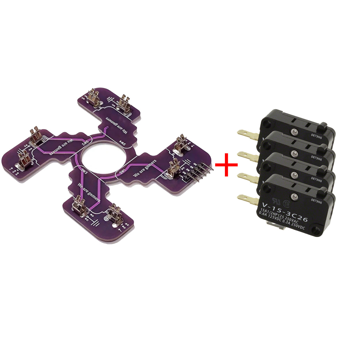 Replaced JLF PCB for Sanwa TP-MA PCB Board Omron .187" Microswitches Hot Swap Joystick Board for OTTO DIY V2 V5 Kit