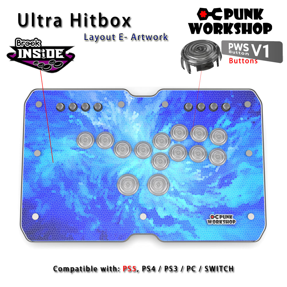Punk Workshop ULTRA BOX Leverless Controller HitBox SOCD Supported Fighting Stick for PC with Mechanical Swiches Buttons