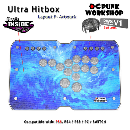 Punk Workshop ULTRA BOX Leverless Controller HitBox SOCD Supported Fighting Stick for PC with Mechanical Swiches Buttons