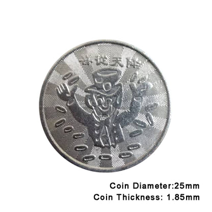 100pcs Arcade Game Coin Token Stainless Steel Coin Tokens Custom Tokens for Arcade MAME JAMMA Amusement Cabinet Vending Machines