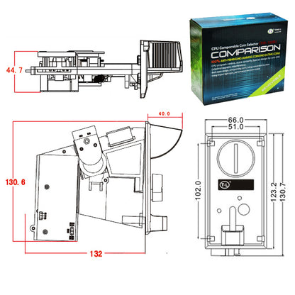 High Speed Inserting Front Entry Single Coin Selector TW-930 Coin Acceptor for Vending Machines Arcade MAME Game Cabinets