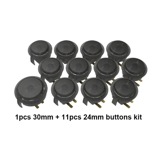 1pcs 30mm 11pcs 24mm Mechanical Buttons Kit Replace for Hitbox Arcade DIY Builds Cabinet MAME Machines