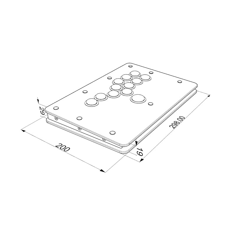 PunkWorkshop Fighting Stick Controller Mini HitBox Tokido Hitbox SOCD Mechanical Buttons Support PC/Android PS5 PS4 Xbox WII Switch