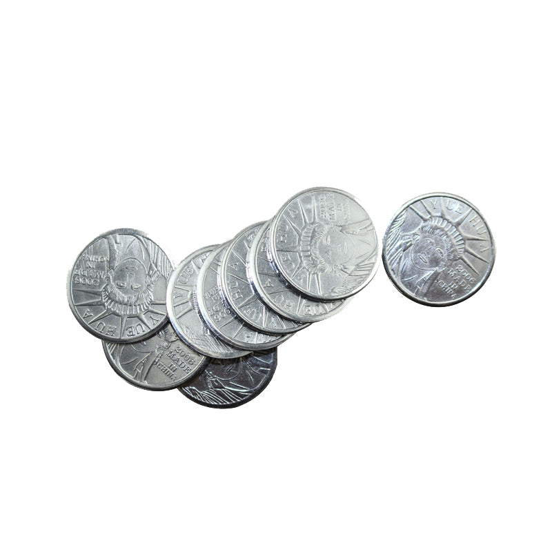 100pcs Arcade Game Coin Token Stainless Steel Coin Tokens Custom Tokens for Arcade MAME JAMMA Amusement Cabinet Vending Machines