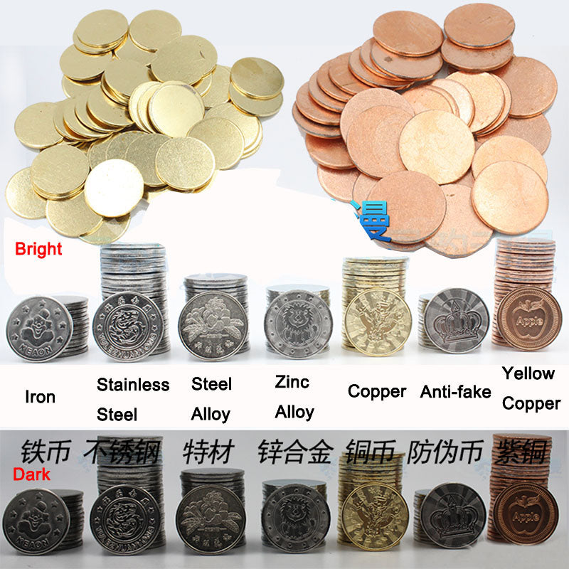 Custom Tokens Arcade game Custom Coin Token Iron Stainless Steel Alloy Copper Tokens for Arcade MAME Amusement Machine Cabinet
