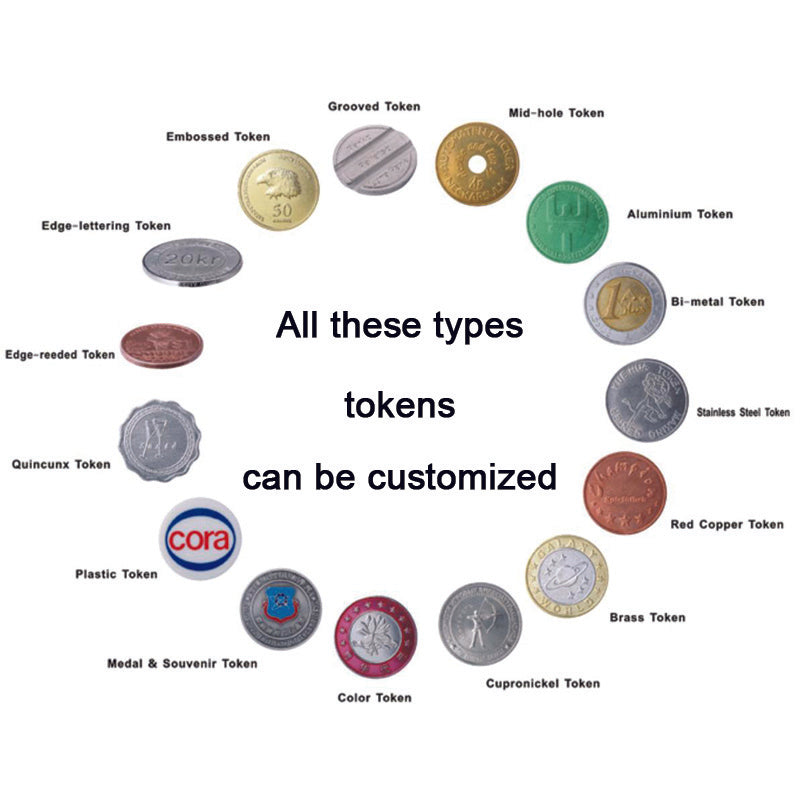 Custom Tokens Arcade game Custom Coin Token Iron Stainless Steel Alloy ...