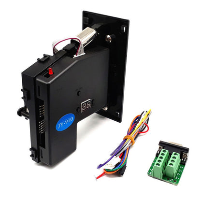 JY-910 Multi PC Coin Acceptor RS232 pulse output Coin Selector to com interface for Vending Machine easily programmed by PC