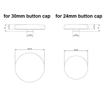 Arcade Replacement 24mm 30mm Colorful Button Caps for Mechanical PushButtons Cherry Switches Caps Kailh TTC Razer Switches Cap